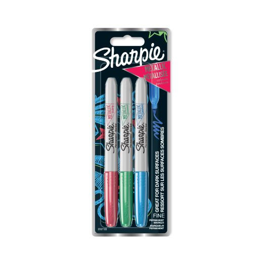 Markery permanentne Sharpie metaliczne 3szt. czerwony, zielony, niebieski
